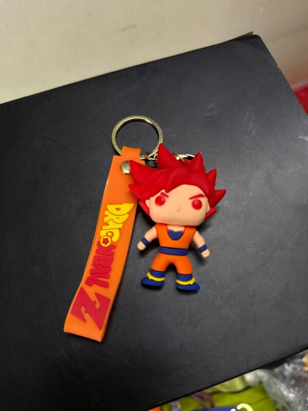 Goku Super Sain God  Rubber Keychain